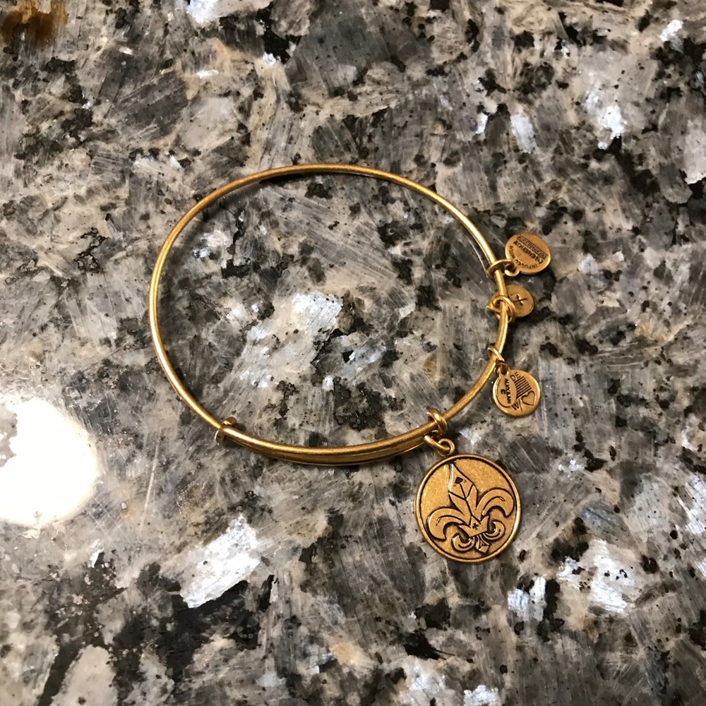 Alex and Ani fleur de lis charm bracelet